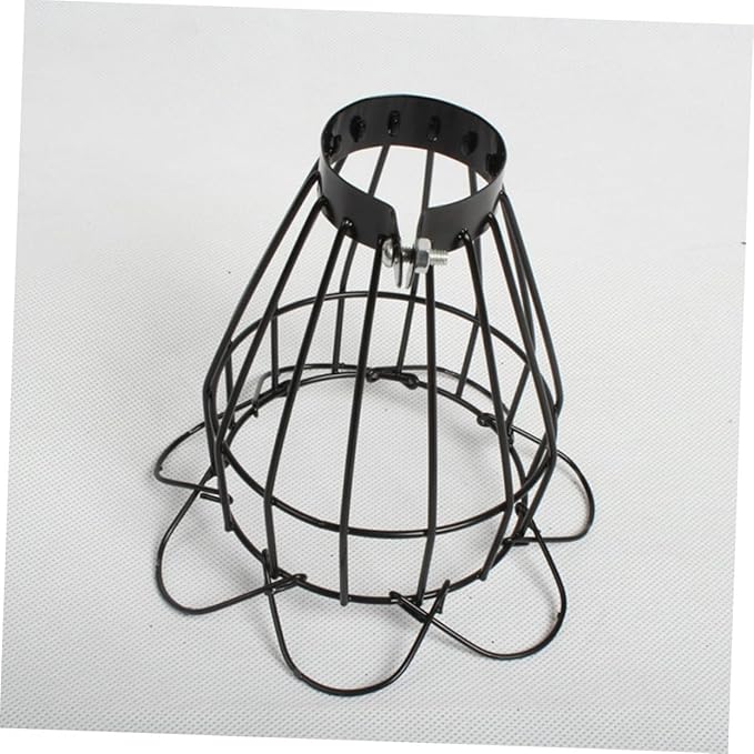 GLEAVI 2pcs Reptile Habitat Heat Lamp Cover Ceramic Lampshade Scald Lampshade Mesh for Turtle Tank Lighting