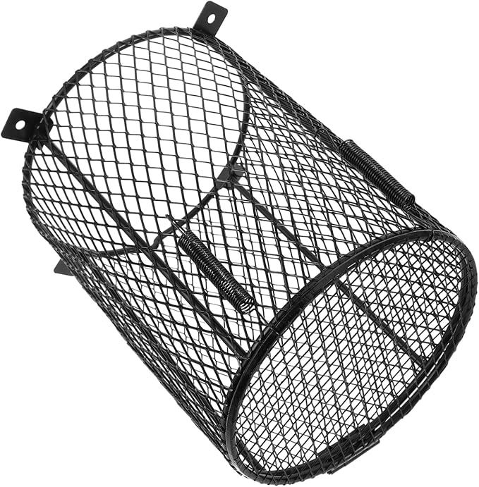 ERINGOGO Reptile Heat Lamp Protector Mesh Cover Anti-Scald Heating Bulb Cage for Reptiles Easy to Clean Design for Safe Monitoring of Pets Terrariums