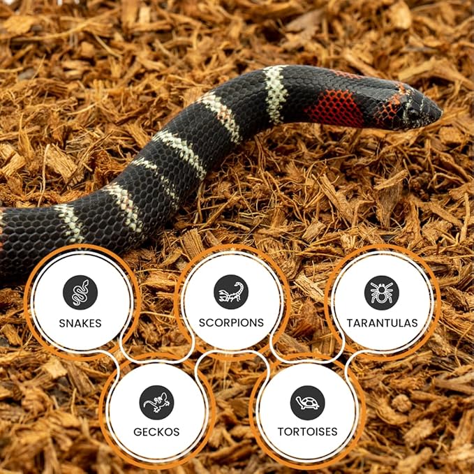 Microchip Coconut Substrate for Inverts and Reptiles Loose Fine Coconut Husk Chip Mix Reptile and Tarantula Bedding for Terrarium Floor (36 Quart)