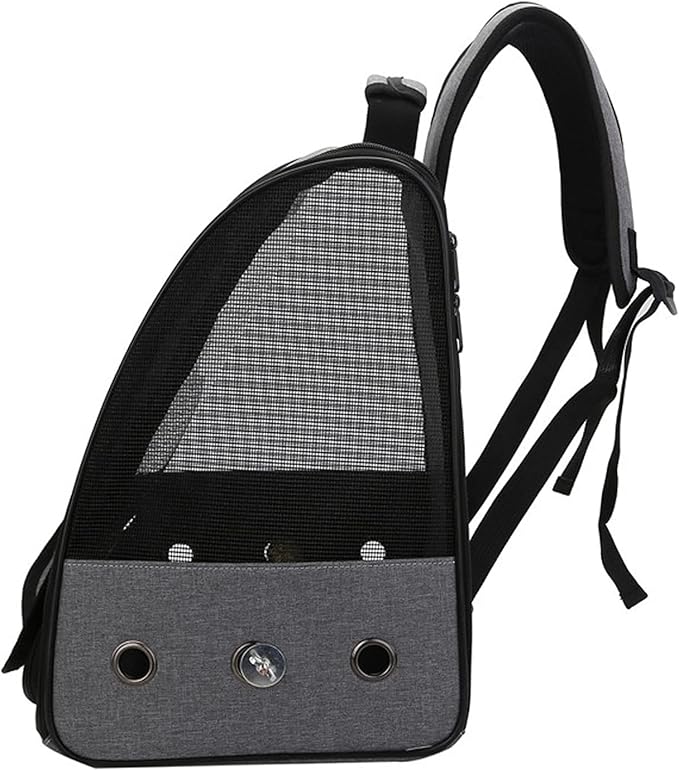 ENGENDER Bird Cage Bird Travel Backpack Bag Light Bird Carrying Bag Pet Bag Lightweight Breathable Transparent Bird Cage Carrier for Outdoor Travel Parakeet Cage(Gray)