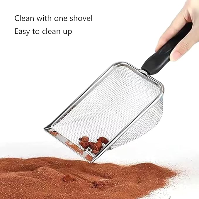 Reptiles Sand Scooper Stainless Steel Fine Mesh Terrarium Substrates Litter Substrates Scoops Scooper