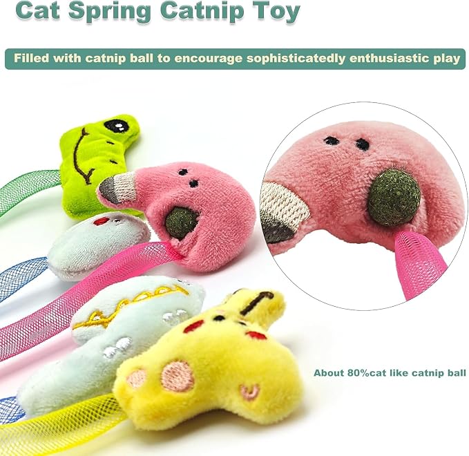 Interactive Catnip Toys for Indoor Cats, Silvervine Sticks for Cats & Cat Chew Rope Toy for Teeth Cleaning, Cat Crinkle Balls for Kitten Training and Play, Cat Toys Set for All Breeds 7Pack - Image 5