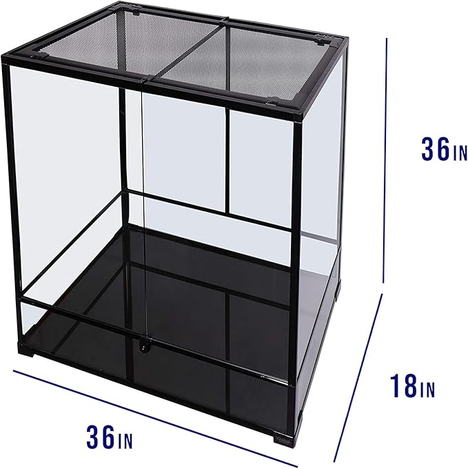Carolina Custom Cages, 36Lx18Wx36H Extra-Tall Large Terrarium; Easy Assembly
