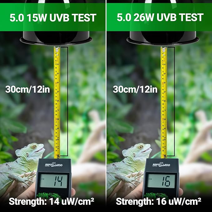 REPTI ZOO UVB Light for Tropical Reptile, 2 Pack 5.0 26W UVA UVB Reptile Light Bulb, UVB Lamp for Crested Gecko Leopard Gecko Frog Toad Snake Chameleon