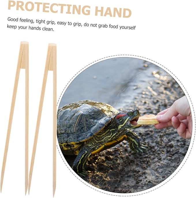 Sosoport 2pcs Reptile Food Tweezers Feeding Clips for Lizards Snakes Turtles and Crawling Pet Food Supply Feeding Tool