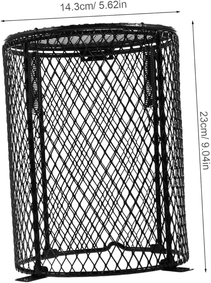 ERINGOGO Reptile Heat Lamp Protector Mesh Cover Anti-Scald Heating Bulb Cage for Reptiles Easy to Clean Design for Safe Monitoring of Pets Terrariums
