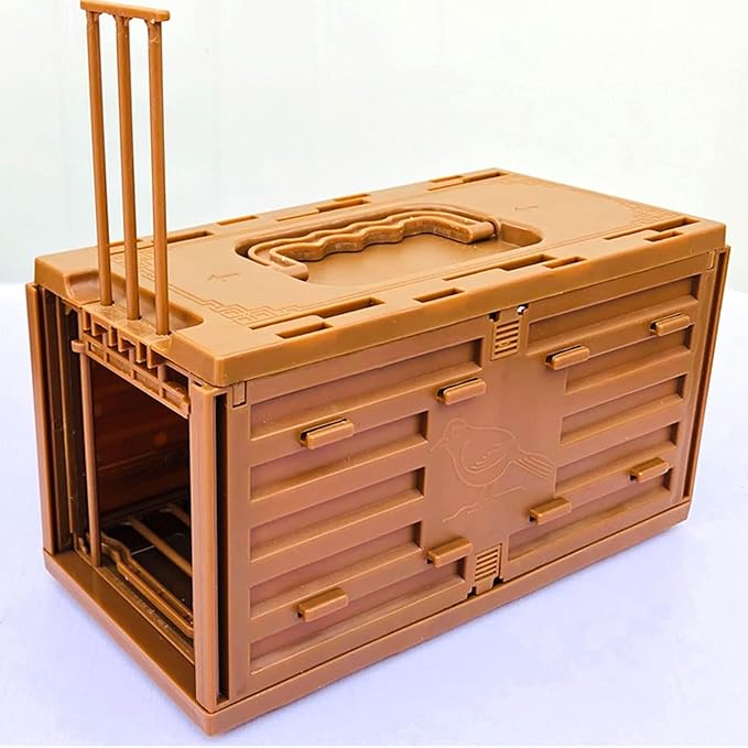 Portable Bird Parrot Carrier Cage, Lightweight & Breathable Outdoor Travel Cage for Small Birds, Compact Plastic Design