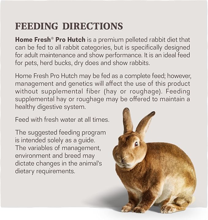 Blue Seal Home Fresh Pro Hutch 16 Pelleted Rabbit Food- 7 lb. Bag | Alfalfa-Based Bunny Feed Meal Promoting a Healthy Digestive System and Proper Feed Intake