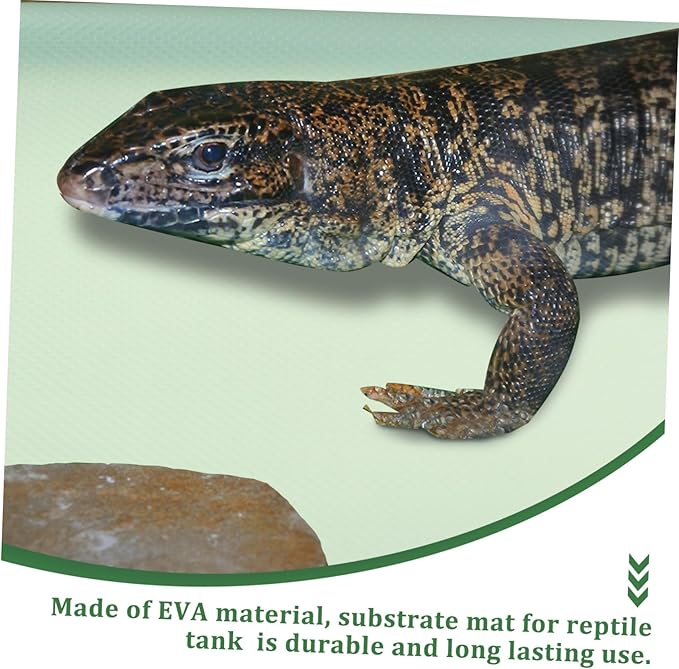 Reptile Substrate Carpet Mat for Bearded Dragon Tortoise Lizard Tank Easy-Cut Terrarium Bedding Comfortable Resting Surface and Flooring for Reptile Enclosures