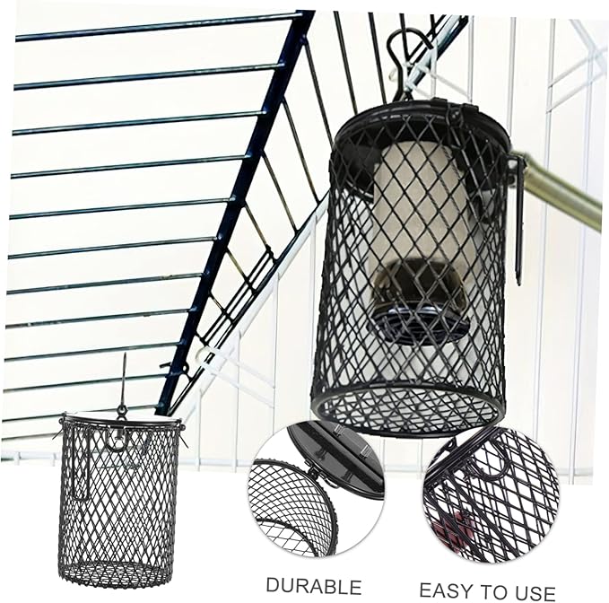 Reptile Heating Lamp Shade Cover for Turtle Lizard and Parrot Cages Efficient Heat Dissipation Essential for