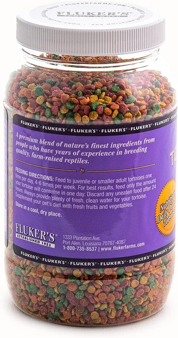 Fluker's Premium Tortoise Diet Small Pellet Food, 7 oz (Pack of 2)