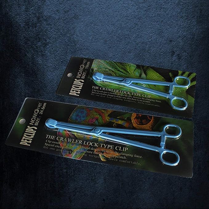 19cm/24cm Reptile Terrarium Plastic Tweezers Tongs Feeding Tool for Snakes Lizards Worm - 24cm 24cm