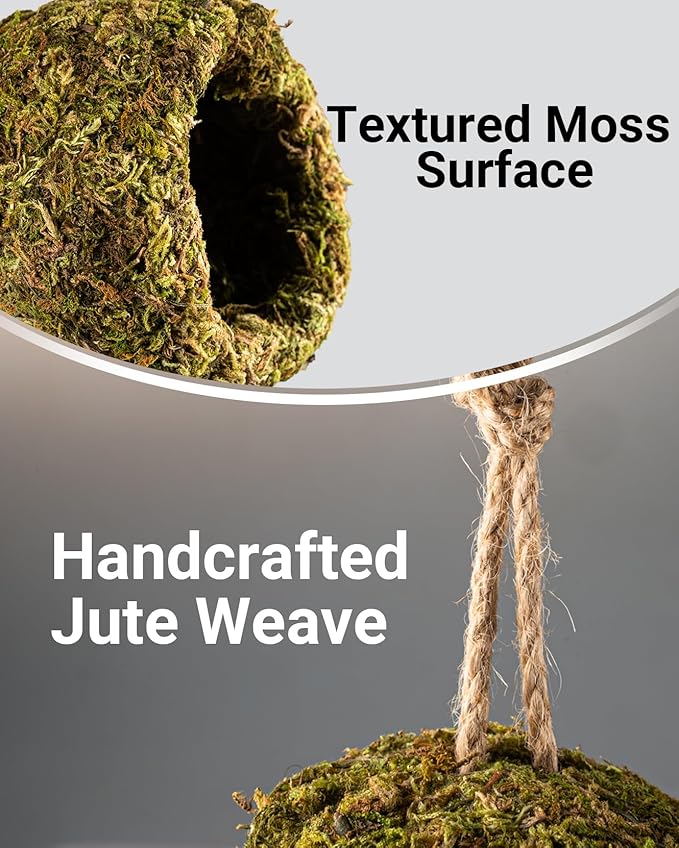 Handmade Crested Gecko Tank Accessories – Bearded Dragon Accessories, Reptile Hideout, Hermit Crab and Small Reptile Habitat 4.7×3.5×9in