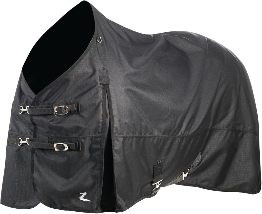 HORZE Nevada Medium Weight 1200D Waterproof Horse Turnout Blanket (200g Fill) - Black - 75 in