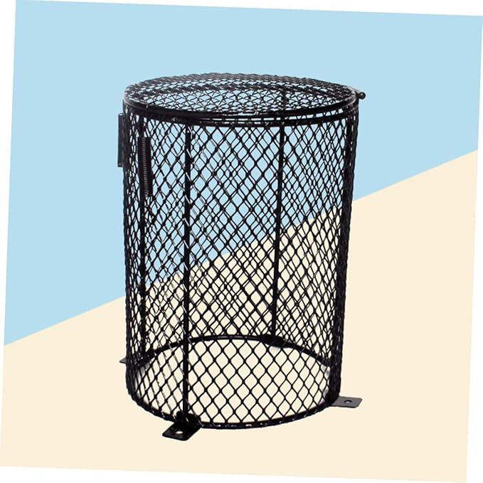 GALPADA Reptile Scald Lamp Shade for PET Care Heating Lamp Guard for Reptiles Sturdy Black Lampshade for Safe Daytime Light in Terrariums