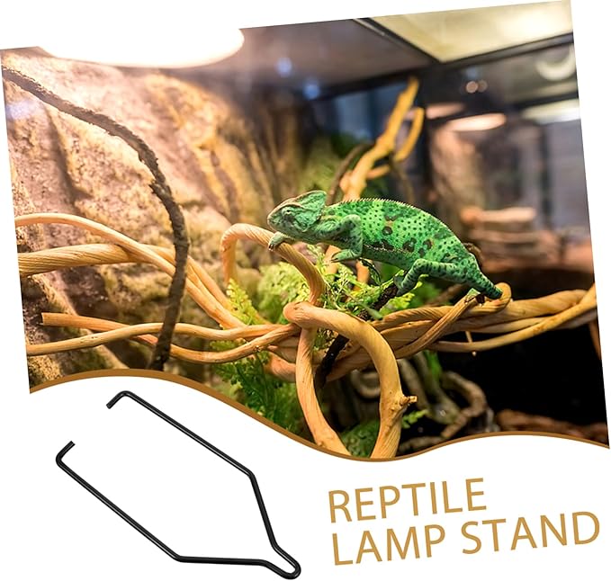 TEHAUX Reptile Lamp Stand for Heating Lamps Stable Base Compatible Various Fixtures for Reptiles and Secure Design for Optimal Comfort