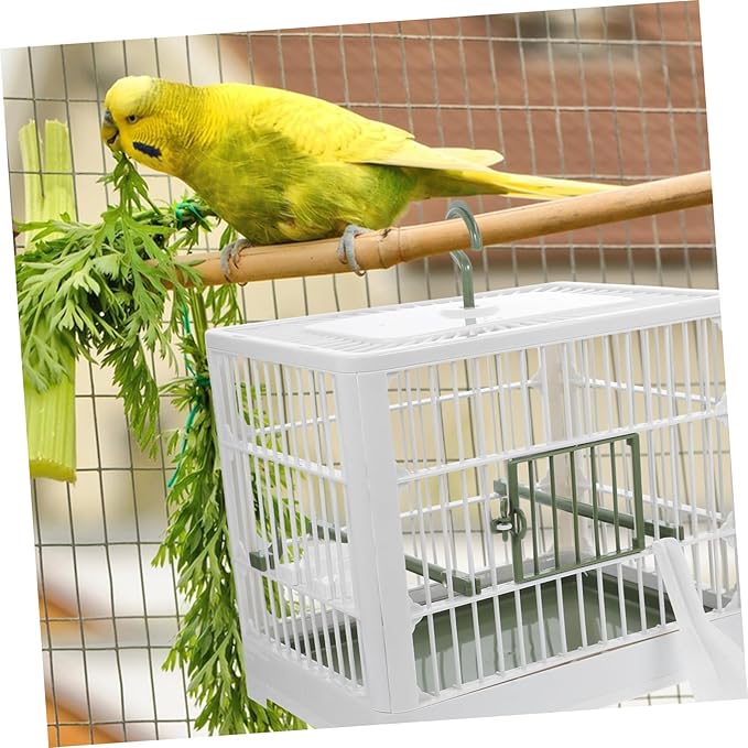 POPETPOP Foldable Lightweight Bird Carrier Cage for Small Parrots Travel Cage Removable Tray for Parakeets and Cockatiels Breathable Design for Comfort and Safety