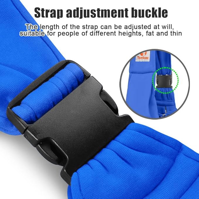 Tomkas Small Dog Sling Carrier - Zipper Pocket & Adjustable Strap & Zip Pocket - for 3-10 lbs Pets (Royal Blue, M - Zipper Pocket & Classic Strap)