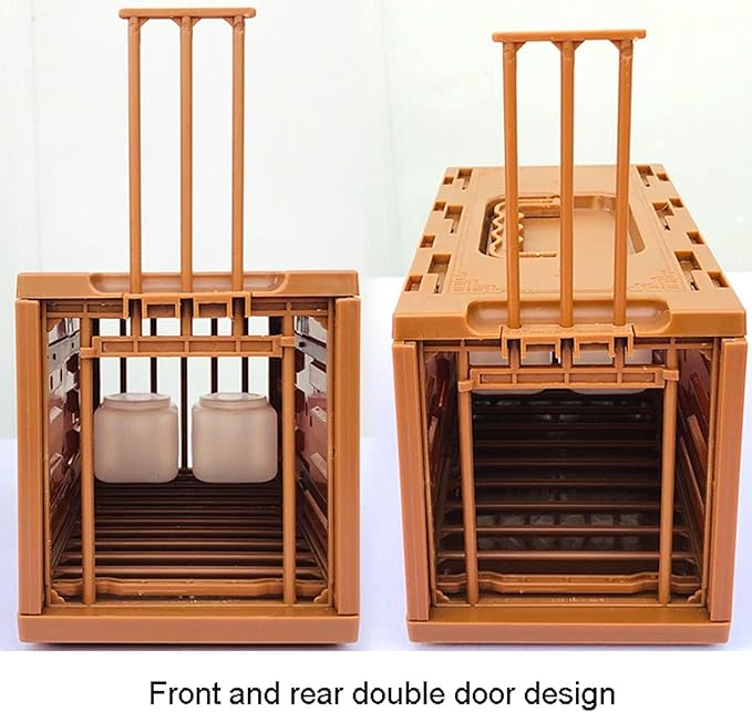 Portable Bird Parrot Carrier Cage, Lightweight & Breathable Outdoor Travel Cage for Small Birds, Compact Plastic Design
