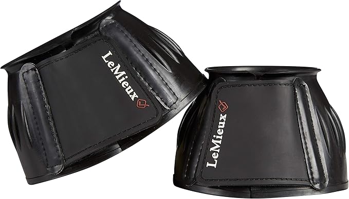 LeMieux Black Rubber Bell Overreach Horse Boots - Protective Gear and Training Equipment - Equine Boots, Wraps & Accessories