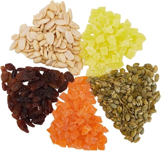 Tropical Fruit & Nut Mix - Chinchilla Food, Suitable for Rabbits, Guinea Pigs, Sugar Gliders & Small Herbivores (1.2 lb, Pack of 1)