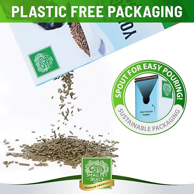 Small Pet Select Young Rabbit Pellet Food, Pellets, Treats for Bunny Rabbits High Fiber Timothy Hay Based Formula, 5lb