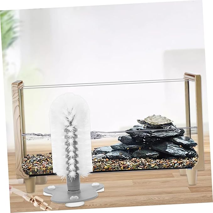 Balacoo Turtle Cleaning Brush with Suction Cup for Shell Maintenance Multi Functional Scratcher Tool Safe Material for Reptile Health for Turtle Tank Accessories and Care