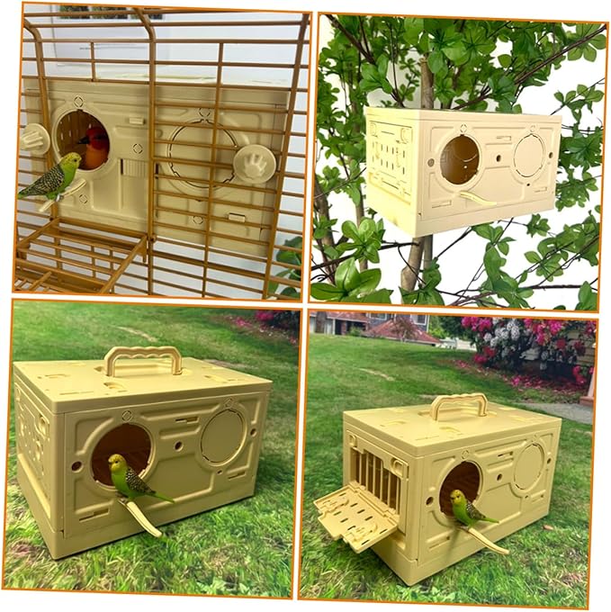 Portable Folding Bird Cage for Animals Lightweight Travel Carrier for Pigeons and Birds Easy to Assemble and Transport Plastic Design