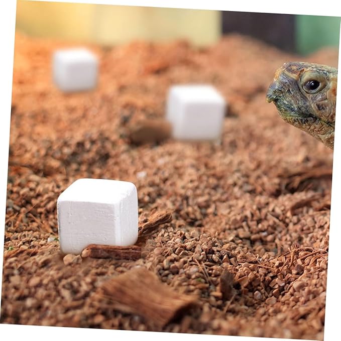 Yardwe 30pcs Natural Mineral Block for Reptiles Amphibians Enhances Health for Tortoise Turtle Lizard Frog Chameleon Supports Growth Vitality Stabilizes Aquatic Environment