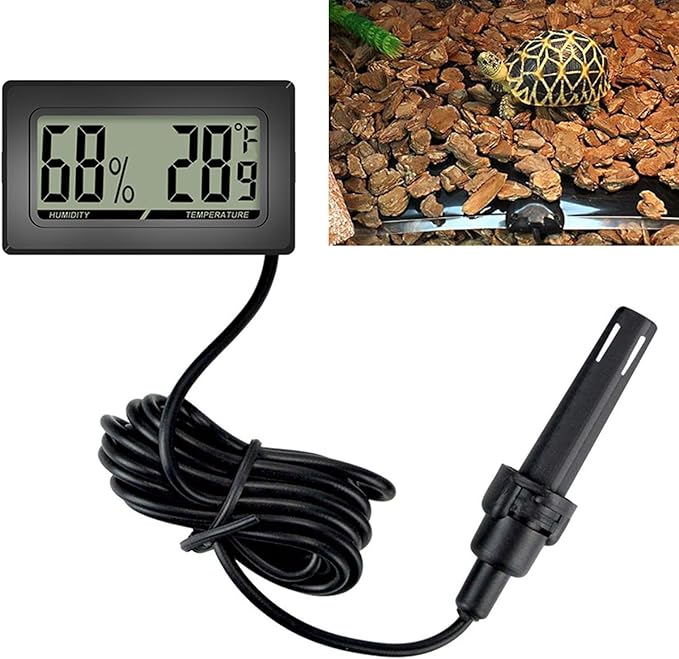 Hygrometer Great for Vivariums and Incubators Featuring Large Screen Display for Shop Laboratory