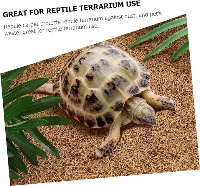 BESPORTBLE Coconut Fiber Reptile Carpet Mat Litter Mat for Lizard Tank Terrarium Substrate Liner