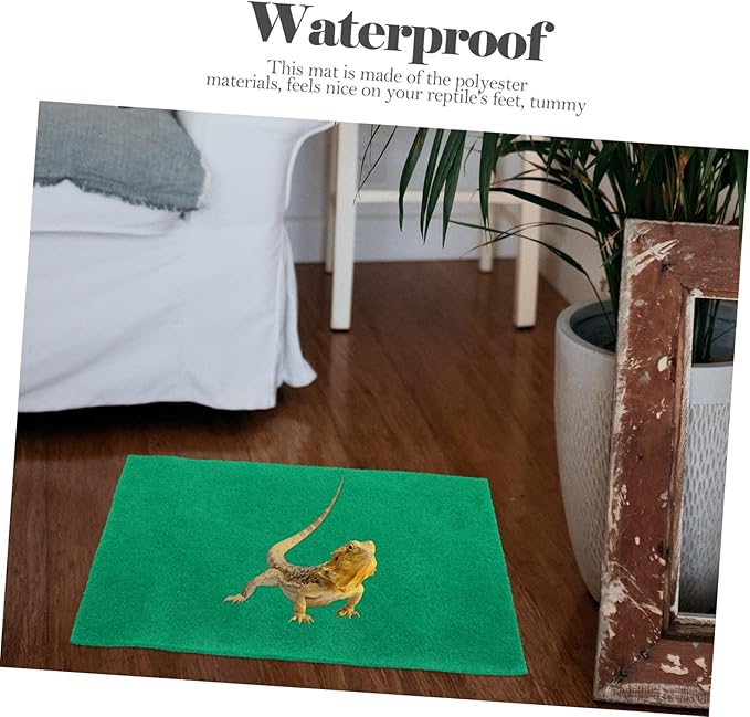 Totority 2pcs Reptile Hideout Mats Absorbent Bedding for Tortoises Snakes and Other Reptiles Natural Environment Simulating
