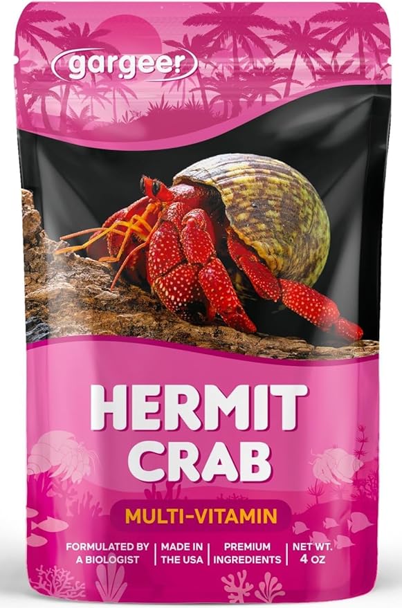 Gargeer 4oz Hermit Crab Multi-Vitamin Supplement. Premium Trace Minerals, Promote Growth, Exoskeleton Formation, Support Molting Process. Enjoy!
