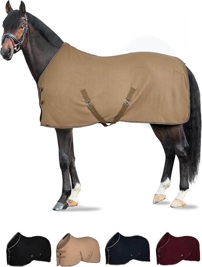 HORZE Kiel Fleece Cooler - Tan - 78 in