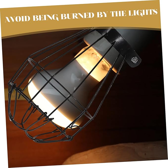 BESPORTBLE 2pcs Reptile Scald Lamp Protective Cover Easy Install Hot Mesh Shade for Heating Lamps Ceramic Bulbs Spotlights for Safe Reptile Care
