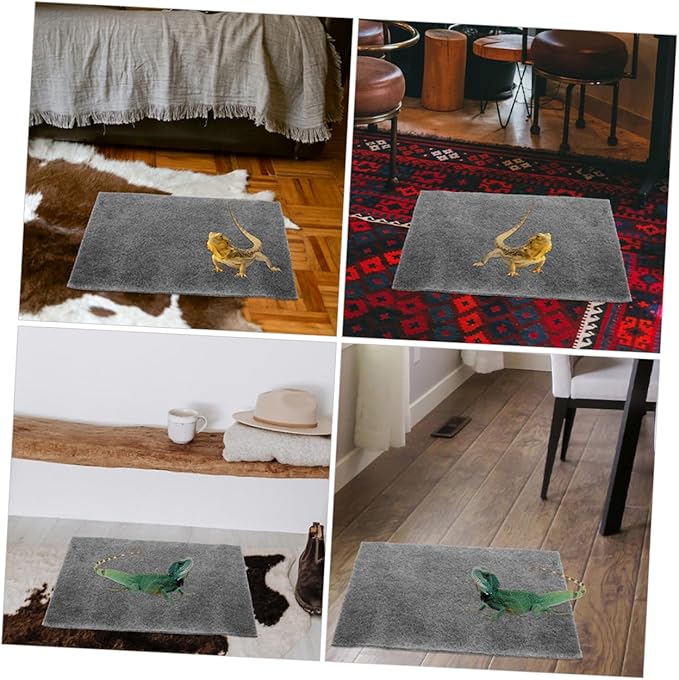 LIOOBO 3PCS Reptile Mat for Tortoise Lizard and Gecko Moisture Absorbing Terrarium Carpet Substrate Liner Non-Adhesive Reptile Bedding for Tanks and Habitats