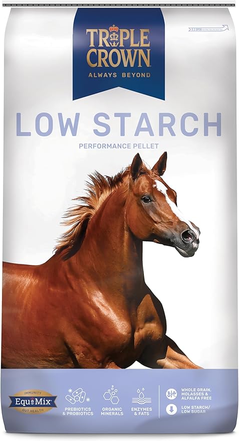Triple Crown Low Starch, Low Sugar Horse Feed, 50 lbs