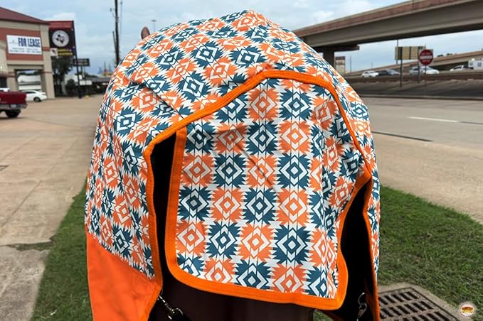 Orange 66 in HILASON 1200D Winter Waterproof Poly Horse Turnout Blanket Belly Wrap