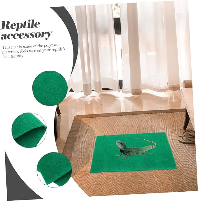 balacoo 2pcs Reptile Tank Decor Frog Lizard Tortoise Mat Decorative Hides for Enclosure