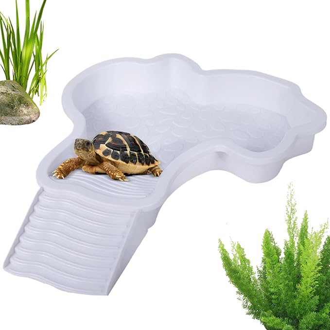 Turtle Bathing – Aquarium Turtle, Climbing Pet, Amphibian Basin | Shower Basin Turtles Bathing for Small Reptiles, Pet Care, Swimming, and Relaxation at Home or Garden