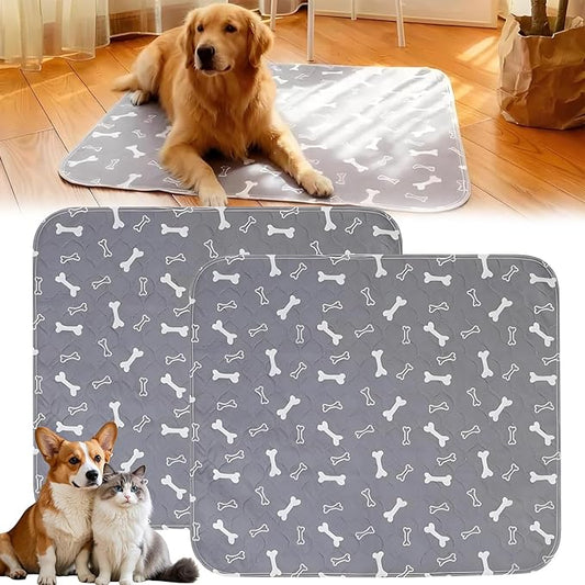 Puppy Pads with pheromones, Elite Pads for Cats, Washable Puppy Pads for Dogs and Cats, Leak-Proof & Anti-Slip Pet Training Pad for Home & Travel(Gray+Gray, L:31.5*27.6in)