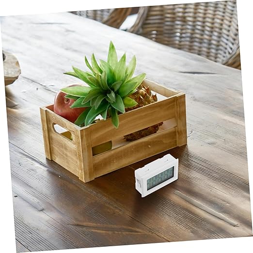 SUPVOX 4Pcs Digital Temperature Hygrometer with LCD Display Compact Embedded Thermometer for and Reptile Use Accurate Sensor Technology for Reliable Measurements