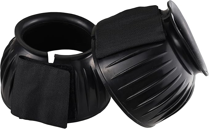 Bell Boots for Horses, Rubber Bell Boots Protect Impacts and Abrasions for Horse Hoof, Shock Absorption for Horse Legs with Variety of Sizes