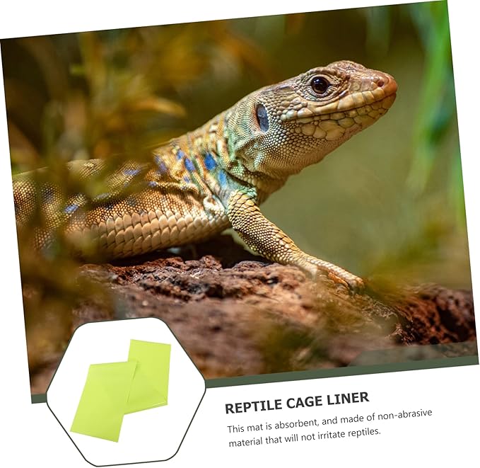 Happyyami 2pcs Non-Absorbent Reptile Carpet for Terrariums Bedding Liner for Bearded Dragons Snakes and Turtles for Tanks