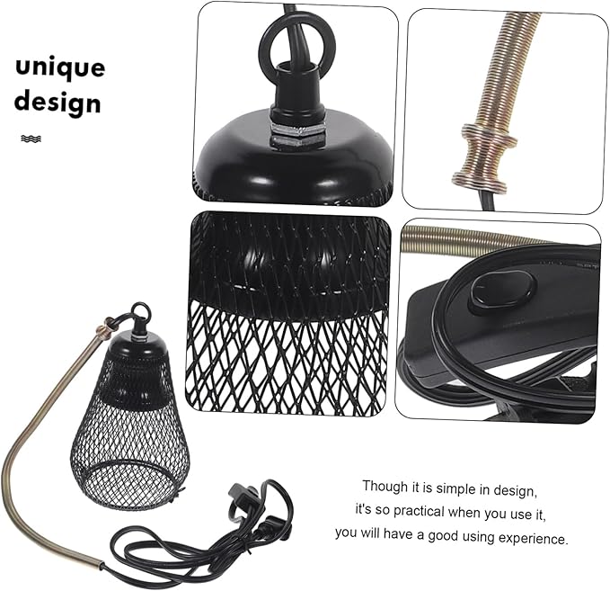 Abaodam Fluorescent Lamp Cover for Reptile Heat Lamp Mesh Cover Hook Safe for Turtles