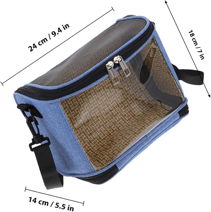 Capacity Transparent Parrot Carrier Bag with Breathable Mesh Adjustable Shoulder Strap Portable Pet Shoulder Bag for Travel and Outdoor Use