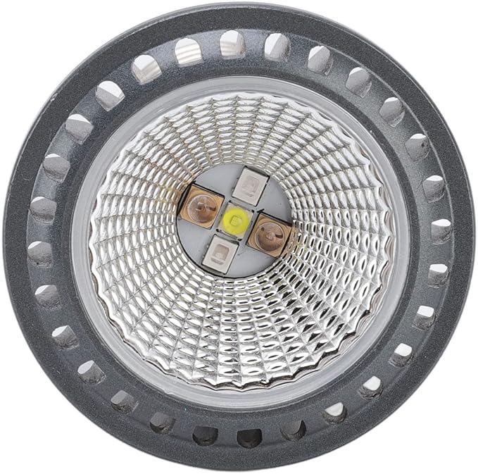 ZJchao Basking Light Bulb Reptile Heat Lamp Bulb Full Spectrum UVA UVB LED Concave Convex Mirror Sun Basking Lamp for Turtles Lizards Snakes Aluminum Alloy 5W 10.0 UVB (110V)