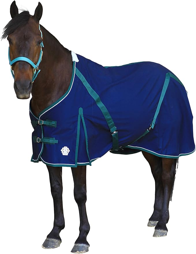 T TEKE Deluxe Horse Canvas Sheet for Snug and Clean in Stable, or as a Blanket Liner. (Size Range 51"-87" Including mini Horse)