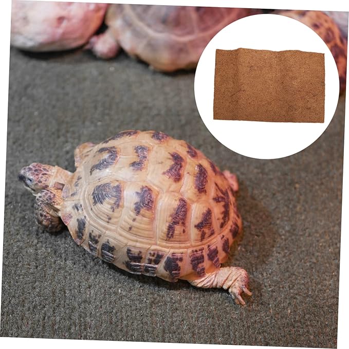 POPETPOP Natural Coconut Fiber Reptile Mat Breathable Terrarium Bedding Liner for Reptiles for Lizard Supplies and Easy to Durable