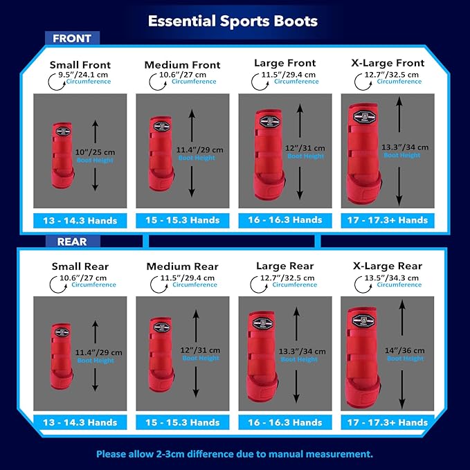 Harrison Howard Horse Sport Medicine Front Shock-Absorbing Boots All-Round Lower Limb Protection & Support Sport Boots Perfect for Endurance Training and Performance Pack of 2 Scarlet Red XL
